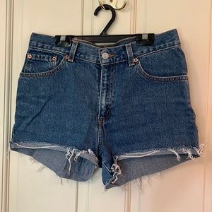 Levi’s High Waisted Cutoff Jean Shorts